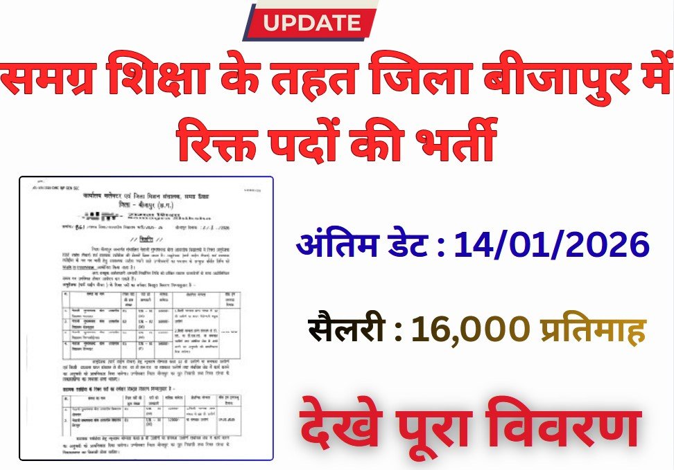 Samagra Shiksha Bijapur Vacancy